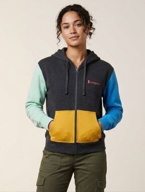 Cotopaxi Women’s Size Large Colorblock Hoodie  Jacket Outdoor Hiking Graphite